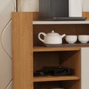 Ver imagem 2 de Aparador Buffet 3 Portas Com Nicho Retrô Celta - Nature/Off White - Lojas RPM