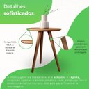 Ver imagem 4 de Mesa de Apoio Lateral 100% MDF 50cm x 50cm x 52cm Esmeralda Marrom