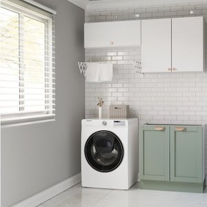 Lavanderia Modulada 3 Peças sem Tampo 2 Aéreos 4 Portas 1 Balcão Arizona Cabecasa Madeiramadeira