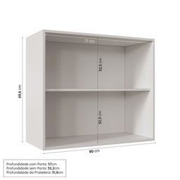 Lavanderia Modulada 3 Peças sem Tampo 2 Aéreos 4 Portas 1 Balcão Arizona Cabecasa Madeiramadeira - 8