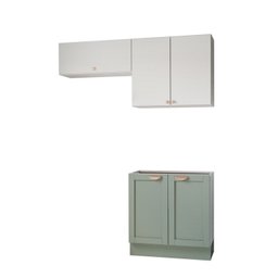 Lavanderia Modulada 3 Peças sem Tampo 2 Aéreos 4 Portas 1 Balcão Arizona Cabecasa Madeiramadeira - 2