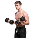 Ver imagem 6 de Kit Banco Step + Par de Halteres 9kg Ahead Sports Preto