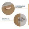 Lavanderia Modulada 3 Peças sem Tampo 2 Aéreos 3 Portas 1 Balcão Arizona CabeCasa MadeiraOriginals - 5