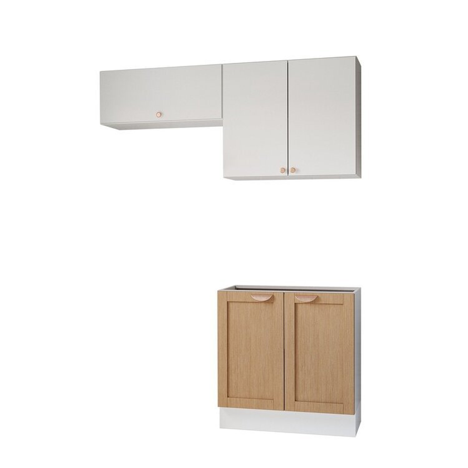 Lavanderia Modulada 3 Peças sem Tampo 2 Aéreos 3 Portas 1 Balcão