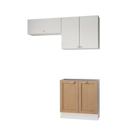 Lavanderia Modulada 3 Peças sem Tampo 2 Aéreos 4 Portas 1 Balcão Arizona Cabecasa Madeiramadeira - 2