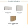 Lavanderia Modulada 3 Peças sem Tampo 2 Aéreos 3 Portas 1 Balcão Arizona CabeCasa MadeiraOriginals - 4