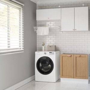 Lavanderia Modulada 3 Peças sem Tampo 2 Aéreos 4 Portas 1 Balcão Arizona Cabecasa Madeiramadeira