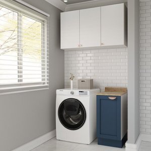 Lavanderia Modulada 2 Peças 1 Armário Aéreo 3 Portas 1 Balcão Arizona Cabecasa Madeiramadeira
