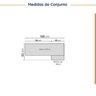 Lavanderia Modulada 2 Peças 1 Armário Aéreo 3 Portas 1 Balcão Arizona CabeCasa MadeiraOriginals - 3