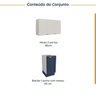 Lavanderia Modulada 2 Peças sem Tampo 1 Aéreo 3 Portas 1 Balcão Arizona CabeCasa MadeiraOriginals - 4