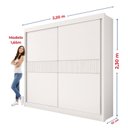 Ver mais imagens de Guarda-roupa Casal 2 Portas 6 Gavetas 100% Mdf Hawai Ripado