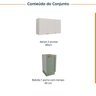 Lavanderia Modulada 2 Peças sem Tampo 1 Aéreo 3 Portas 1 Balcão Arizona CabeCasa MadeiraOriginals - 4