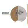 Lavanderia Modulada 2 Peças 1 Armário Aéreo 3 Portas 1 Balcão Arizona CabeCasa MadeiraOriginals - 6