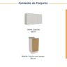 Lavanderia Modulada 2 Peças 1 Armário Aéreo 3 Portas 1 Balcão Arizona CabeCasa MadeiraOriginals - 4