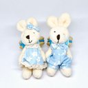 Ver imagem 1 de Porta Guardanapo Casal Coelhos Pelúcia