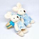 Ver imagem 2 de Porta Guardanapo Casal Coelhos Pelúcia