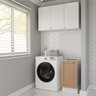 Lavanderia Modulada 2 Peças sem Tampo 1 Aéreo 3 Portas 1 Balcão Arizona CabeCasa MadeiraOriginals - 1