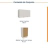 Lavanderia Modulada 2 Peças sem Tampo 1 Aéreo 3 Portas 1 Balcão Arizona CabeCasa MadeiraOriginals - 4