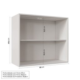 Lavanderia Modulada 3 Peças sem Tampo 2 Aéreos 1 Balcão 2 Portas Arizona Cabecasa Madeiramadeira - 7
