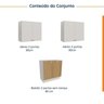 Lavanderia Modulada 3 Peças sem Tampo 2 Aéreos 1 Balcão 2 Portas Arizona CabeCasa MadeiraOriginals - 4