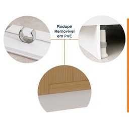 Lavanderia Modulada 3 Peças sem Tampo 2 Aéreos 1 Balcão 2 Portas Arizona Cabecasa Madeiramadeira - 6