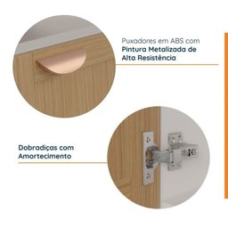 Lavanderia Modulada 3 Peças sem Tampo 2 Aéreos 1 Balcão 2 Portas Arizona Cabecasa Madeiramadeira - 5