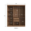 Ver imagem 4 de Guarda-roupa Casal Mdf New York 21706 6 Portas 2 Gavetas