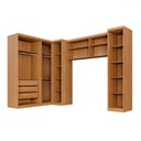 Ver imagem 3 de Guarda-roupa Casal Modulado Dionísio 9 Portas 3 Gavetas Cinamomo - Pnr Móveis