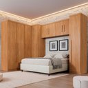 Ver imagem 1 de Guarda-roupa Casal Modulado Dionísio 9 Portas 3 Gavetas Cinamomo - Pnr Móveis