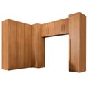 Ver imagem 2 de Guarda-roupa Casal Modulado Dionísio 9 Portas 3 Gavetas Cinamomo - Pnr Móveis