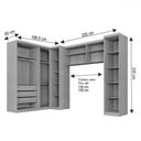 Ver imagem 4 de Guarda-roupa Casal Modulado Dionísio 9 Portas 3 Gavetas Cinamomo - Pnr Móveis