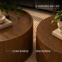 Ver imagem 6 de Mesa de Centro Dois em Um de Madeira Redonda 60cm Mel