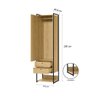 Closet Industrial Solteiro Armario com Cabideiro + 2 Gavetas Olivar - Pinus - 4
