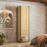 Closet Industrial Solteiro Armario com Cabideiro + 2 Gavetas Olivar - Pinus - 2