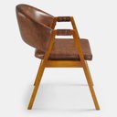 Ver imagem 4 de Poltrona para Sala Denver Cor Mel Estofado Corano Whisky