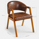 Ver imagem 2 de Poltrona para Sala Denver Cor Mel Estofado Corano Whisky