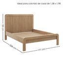 Ver imagem 2 de Cama Queen Madeira Macica Taeda 171 Cm 3309u Tauari Festra