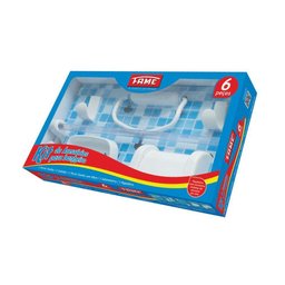Kit de Acessórios Plásticos Fame Branco - 5