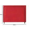 Cabeceira Cama Casal Box Estofado 138 cm Texas Veludo:Vermelho - 3