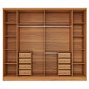 Ver imagem 6 de Quarto Casal Guarda-roupa 6 Portas Portugal e Cama Box Casal Monaco Queen com Painel Espresso Móveis