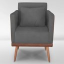 Ver imagem 1 de Cadeira Poltrona para Sala Quarto Confortável e Reforçada Sofia :chumbo