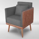 Ver imagem 3 de Cadeira Poltrona para Sala Quarto Confortável e Reforçada Sofia :chumbo