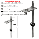 Ver imagem 2 de Estrutura Suporte Fixador Placa Painel Solar Alumínio Para Telha Fibro Ondulada Viga Madeira