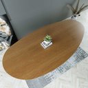Ver imagem 3 de Mesa de Jantar Tampo Organico Cor Nozes Base Aço Carbono Valence Preto