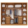 Guarda-roupa 6 Portas Portugal e Comoda 5 Gavetas Premium Espresso Móveis - 15