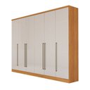Ver imagem 4 de Guarda-Roupa 6 Portas Portugal e Comoda 5 Gavetas Premium Espresso Móveis Bege/Cinamomo/Off White