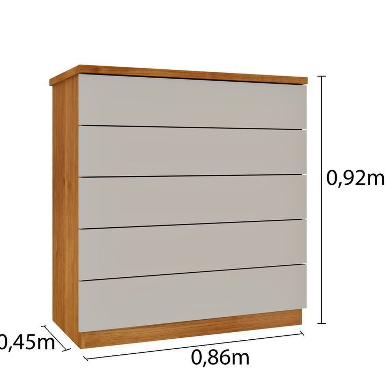Guarda-roupa 6 Portas Portugal e Comoda 5 Gavetas Premium Espresso Móveis - 18