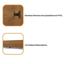 Guarda-roupa 6 Portas Portugal e Comoda 5 Gavetas Premium Espresso Móveis - 13