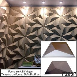 Forma 3D Trapezio P Abs 2 Mm Virgem Gesso E Cimenticio F203P - 1 Forma 3D Trapezio P Abs 2 Mm Virgem Gesso E Cimenticio F203P - 1