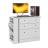 Cômoda com Mesa Giratória Gamer Branco Qmovi - 4